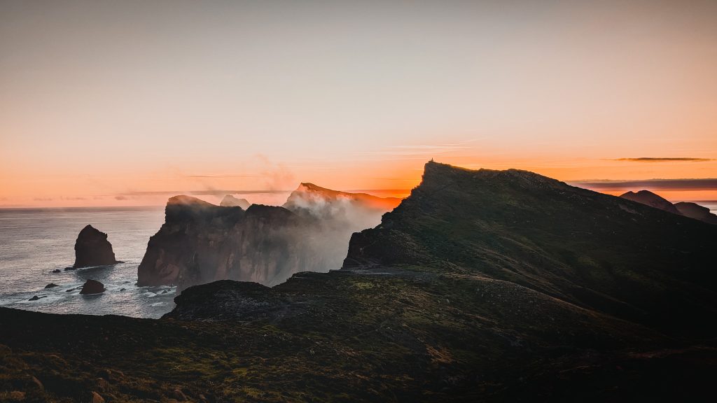 Sunset over the cliffs