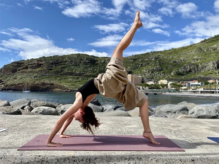 Yoga on the beach in Machico